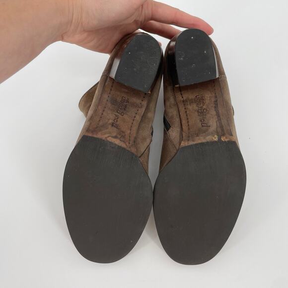 Women’s Paul Brown Suede Ankle Boots Size 7 Side Zip Heel Round Toe - Picture 9 of 9